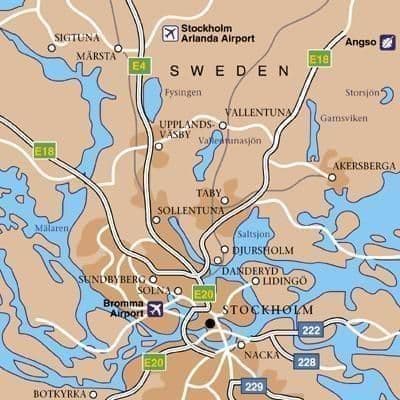 Luchtvaartkaart van Stockholm