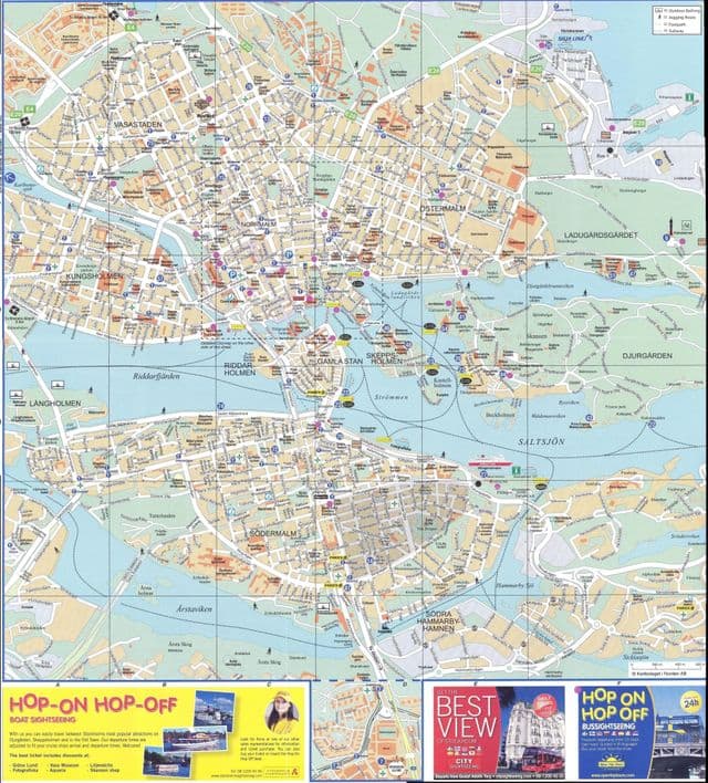 Stadsplattegrond van Stockholm