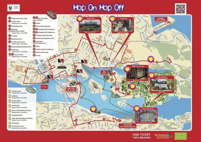 Stockholm kaart Grote Bus