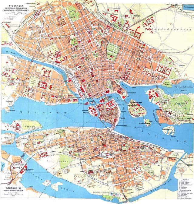 Historische kaart van Stockholm