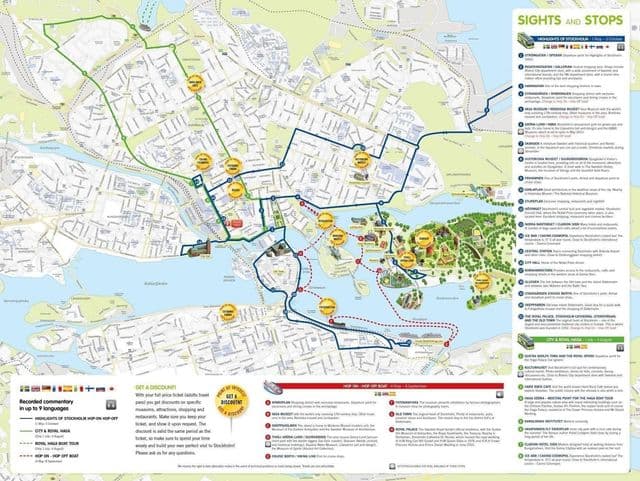 Wandelroutes Stockholm kaart